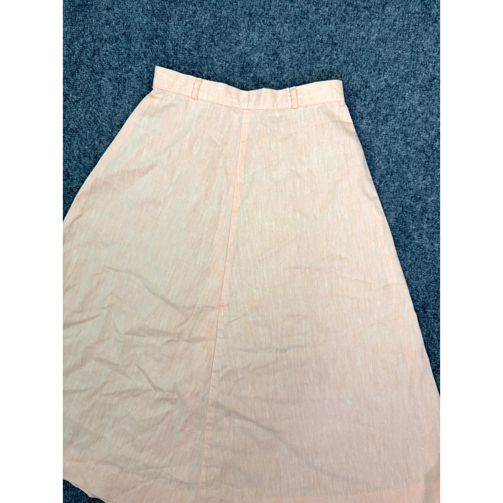 Vintage Bobbie Brooks Peach‎ A-Line Midi Skirt Womens Size 7 Retro Cottagecore - Picture 3 of 12